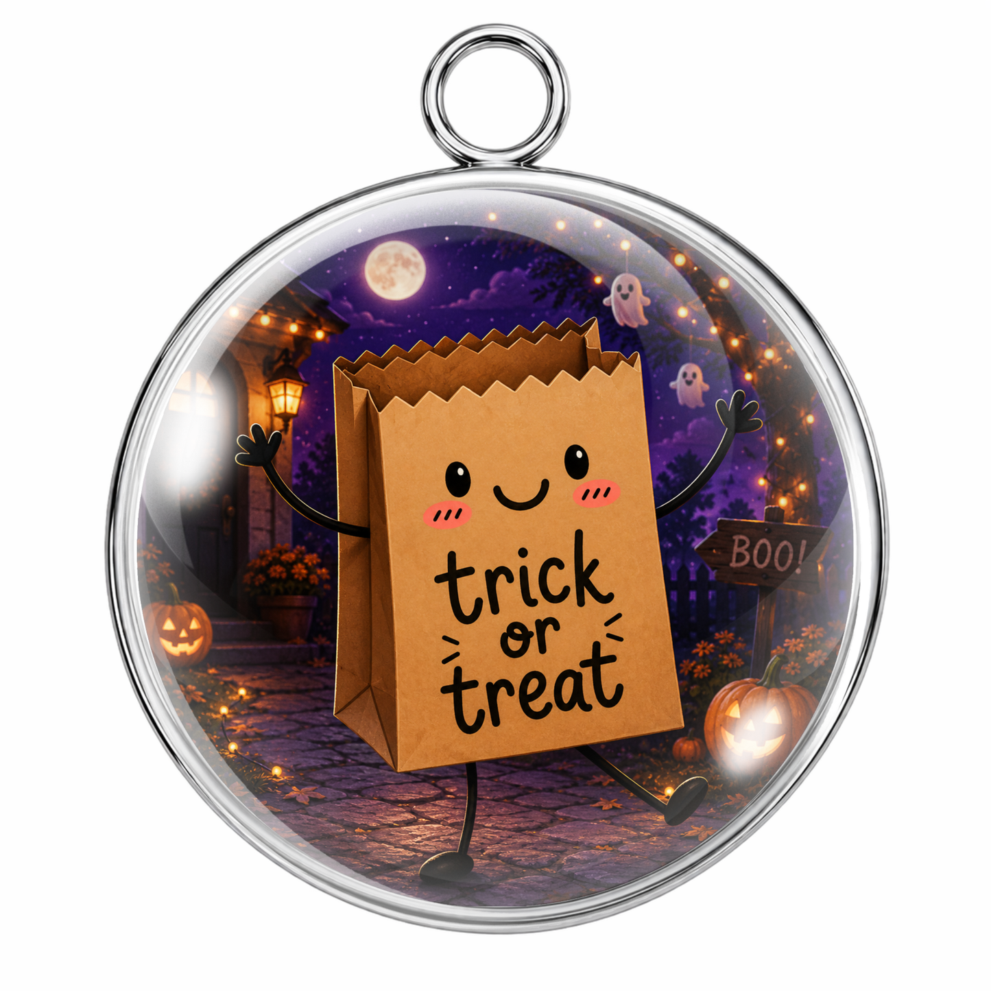 Cute Halloween Character Glass Cabochon Charms Collection