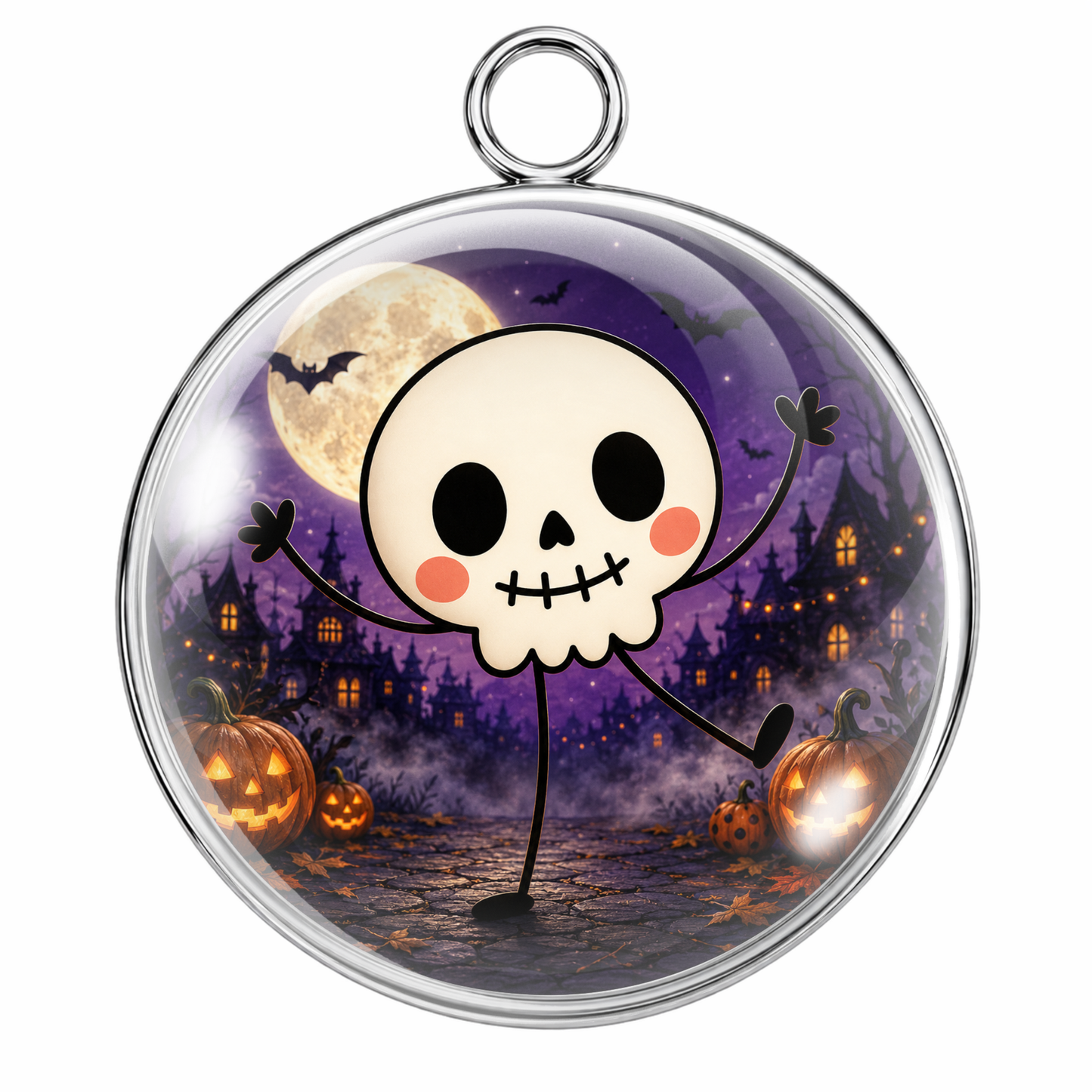 Cute Halloween Character Glass Cabochon Charms Collection