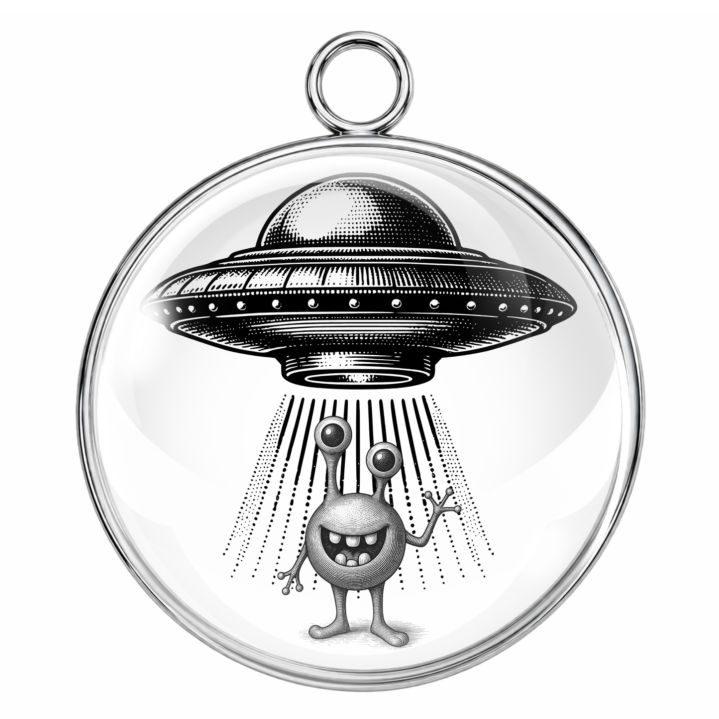 UFO'S & Aliens Glass Cabochon Charms –  Extraterrestrial Charm Pendants for Crafts & Jewelry
