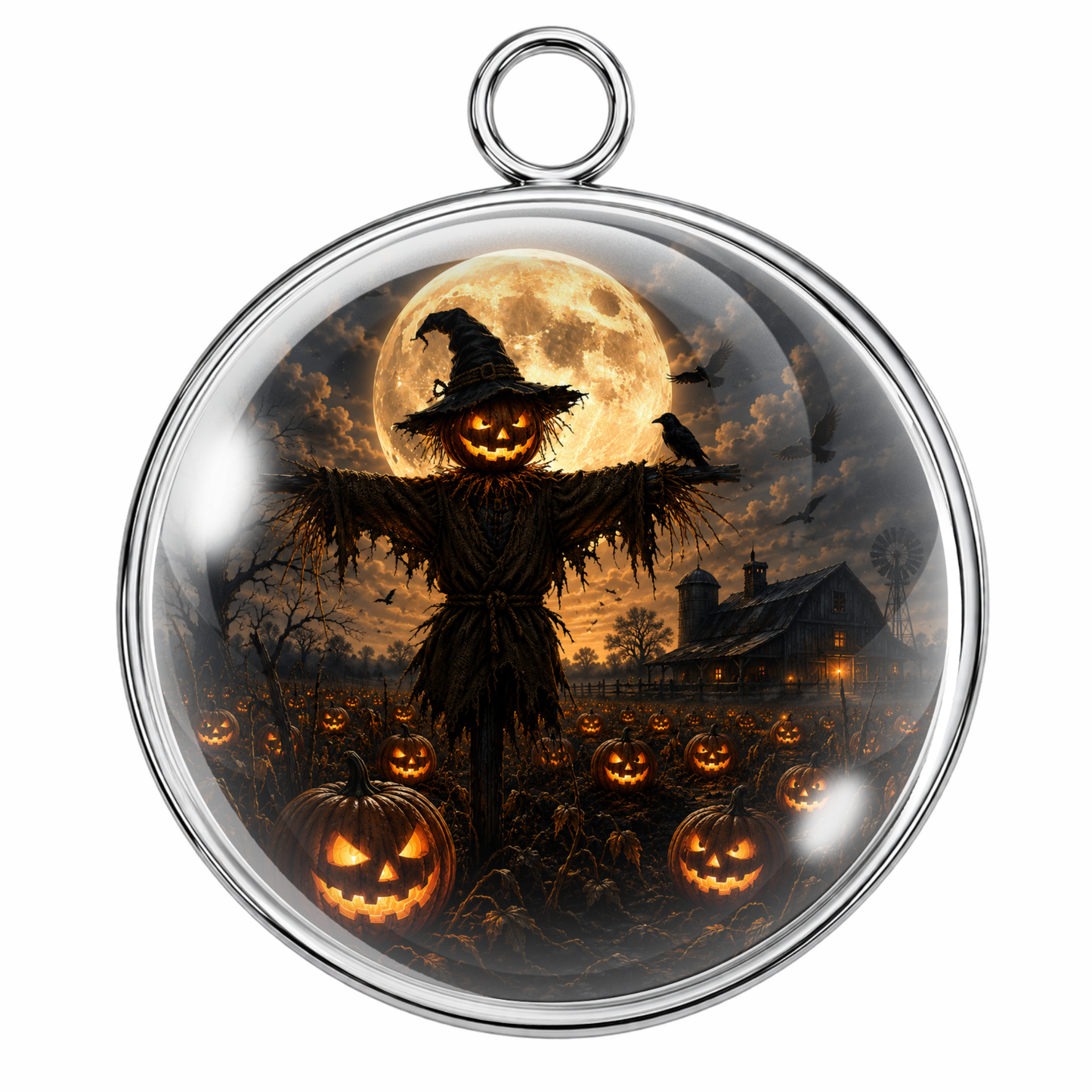 Halloween Legends Glass Cabochon Charms – Premium Handmade Jewelry Supplies