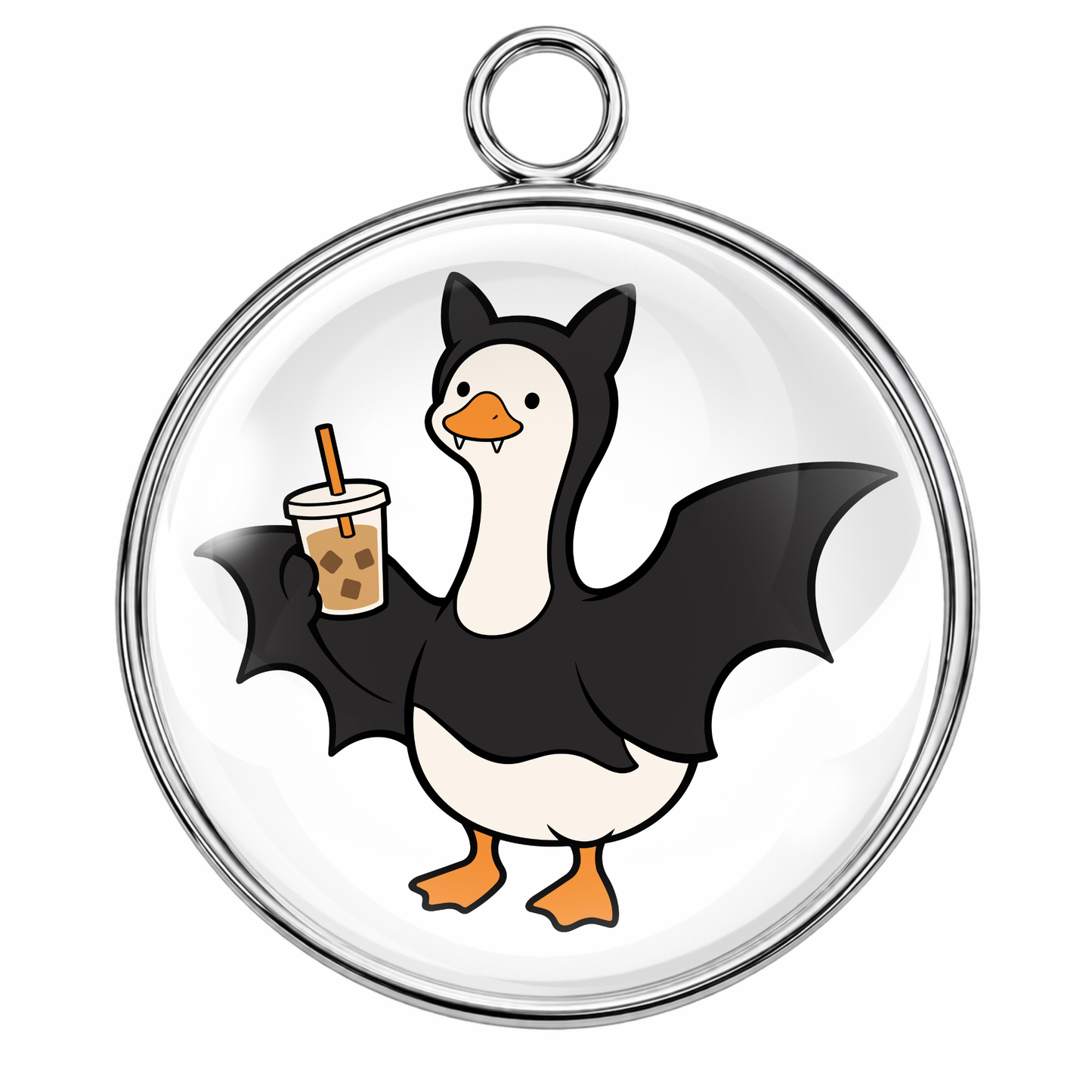 Cute Halloween Goose Glass Cabochon Charms – Witch, Ghost, Mummy, Vampire, Bat & Trick or Treat Images for Jewelry Making