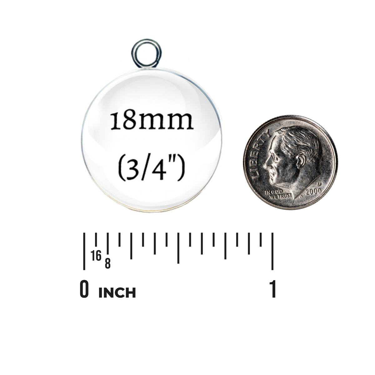 Bills Glass Cabochon Charms