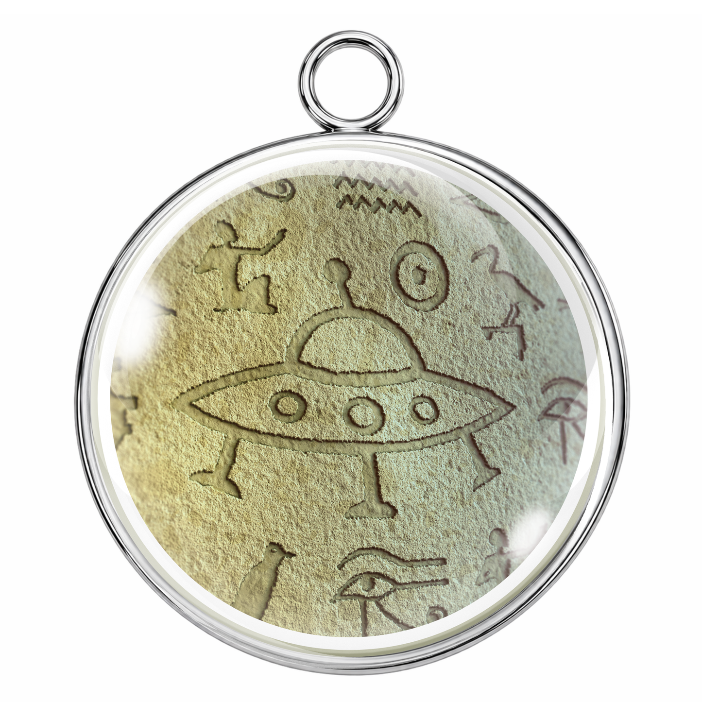 UFO'S & Aliens Glass Cabochon Charms –  Extraterrestrial Charm Pendants for Crafts & Jewelry