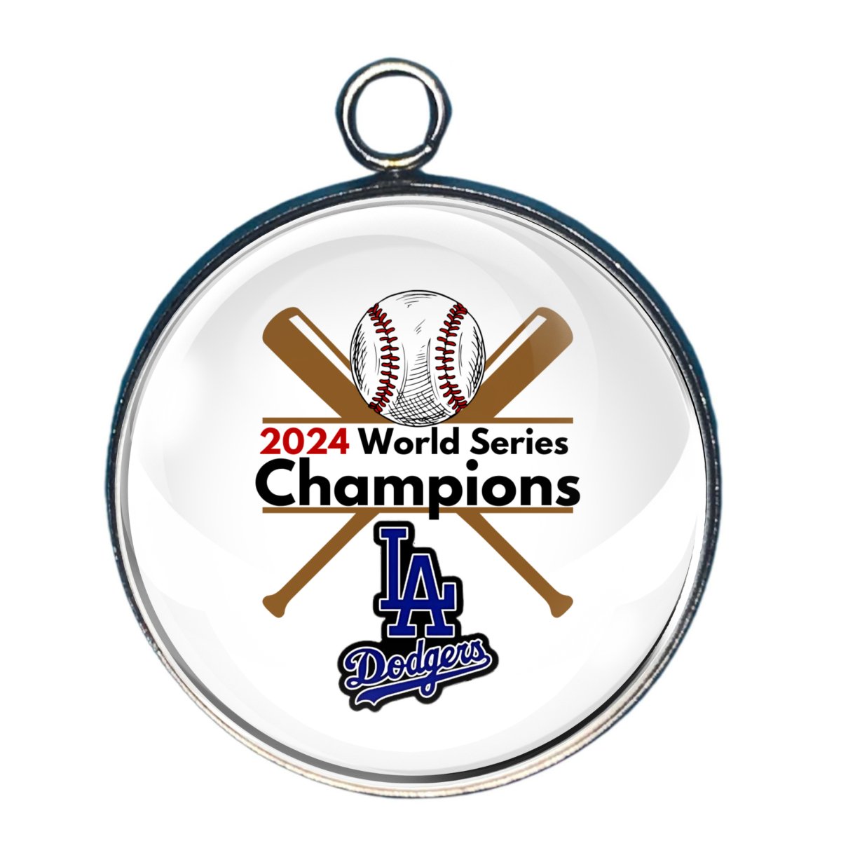 2024 World Series, LA Dodgers, Glass Cabochon Charms