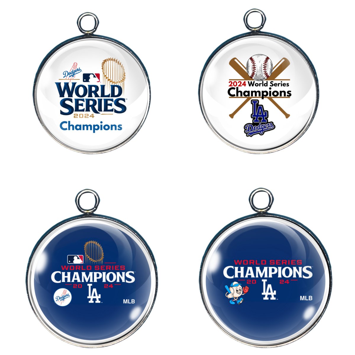 2024 World Series, LA Dodgers, Glass Cabochon Charms