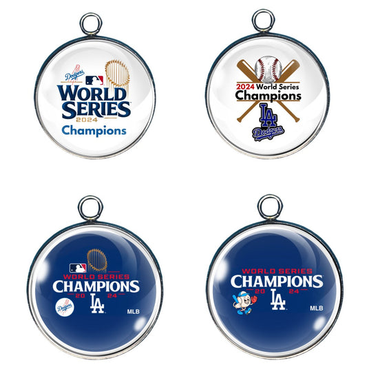 2024 World Series, LA Dodgers, Glass Cabochon Charms