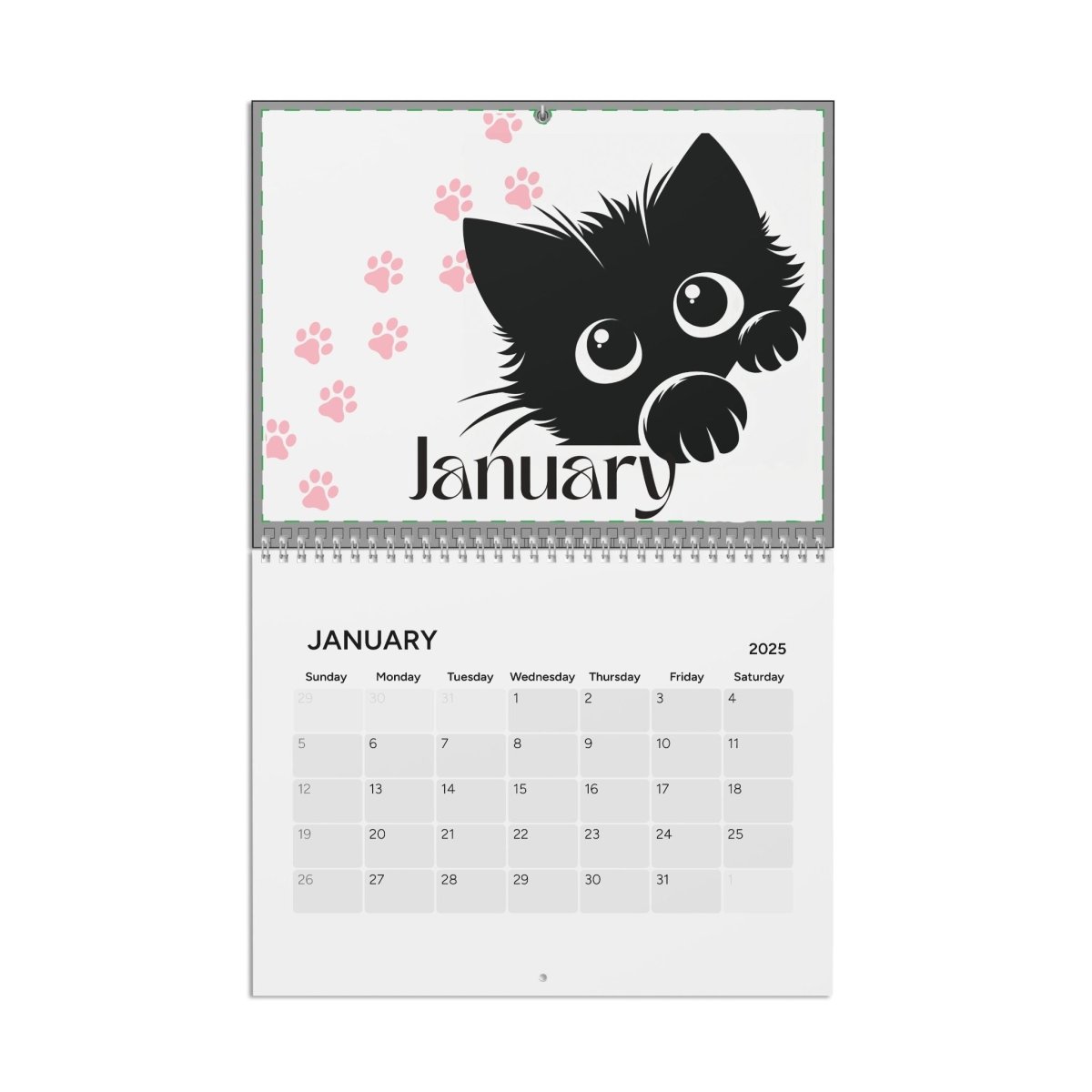 2025 Kitties Wall Calendar, Cat Lover Calendar