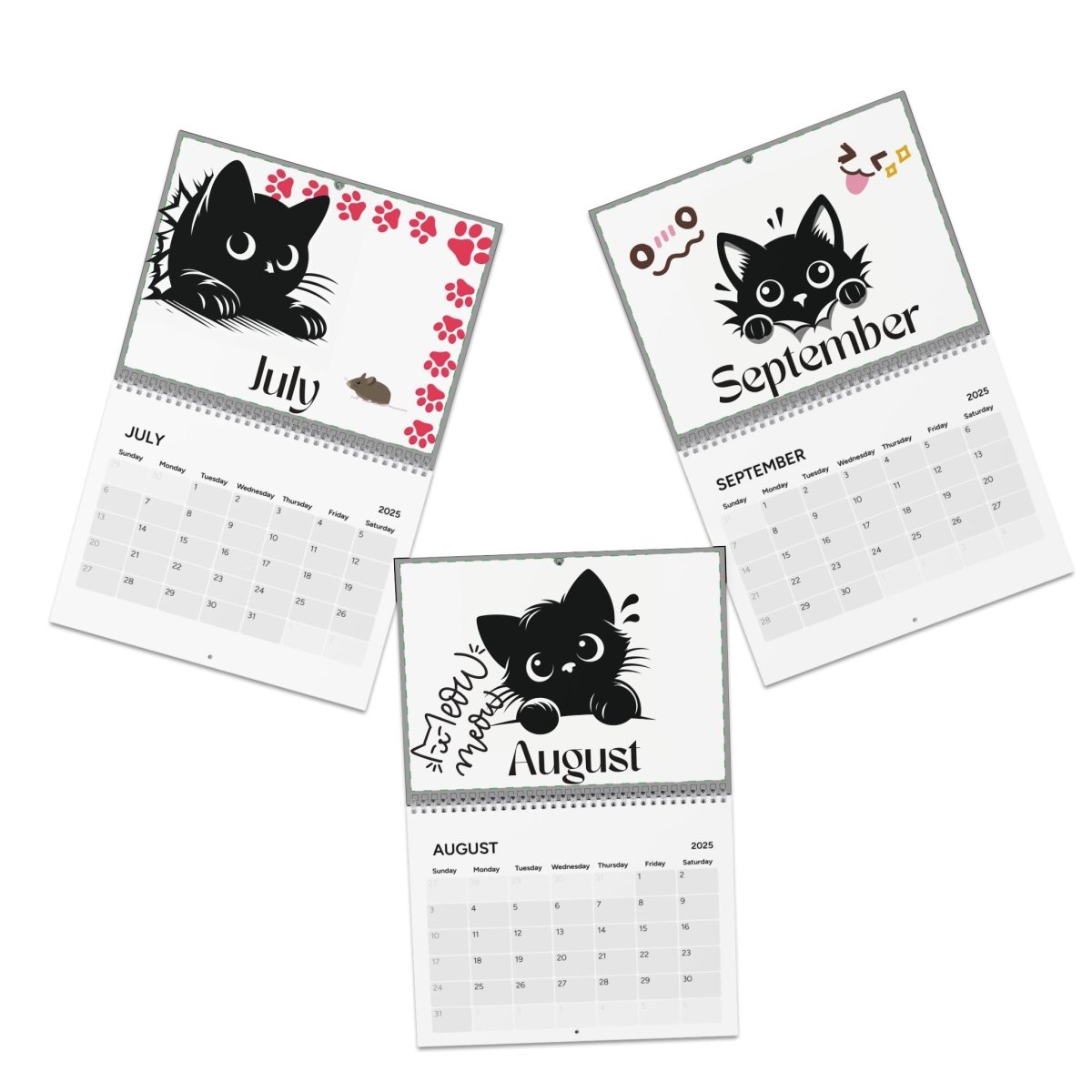 2025 Kitties Wall Calendar, Cat Lover Calendar