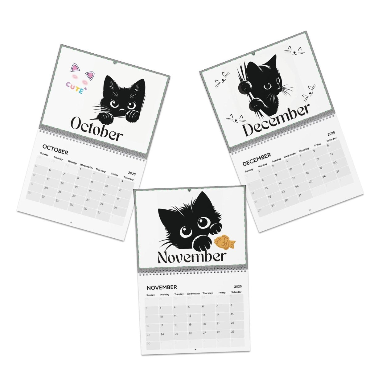 2025 Kitties Wall Calendar, Cat Lover Calendar