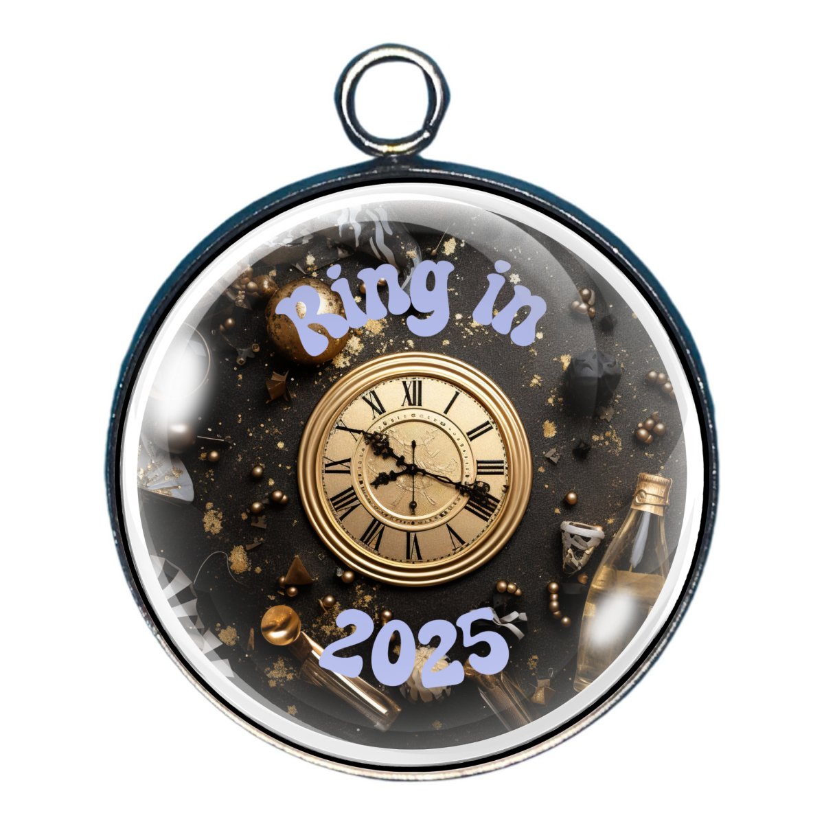 2025 New Years Charms – Celebrate Fresh Beginnings - Glass Cabochon Charms