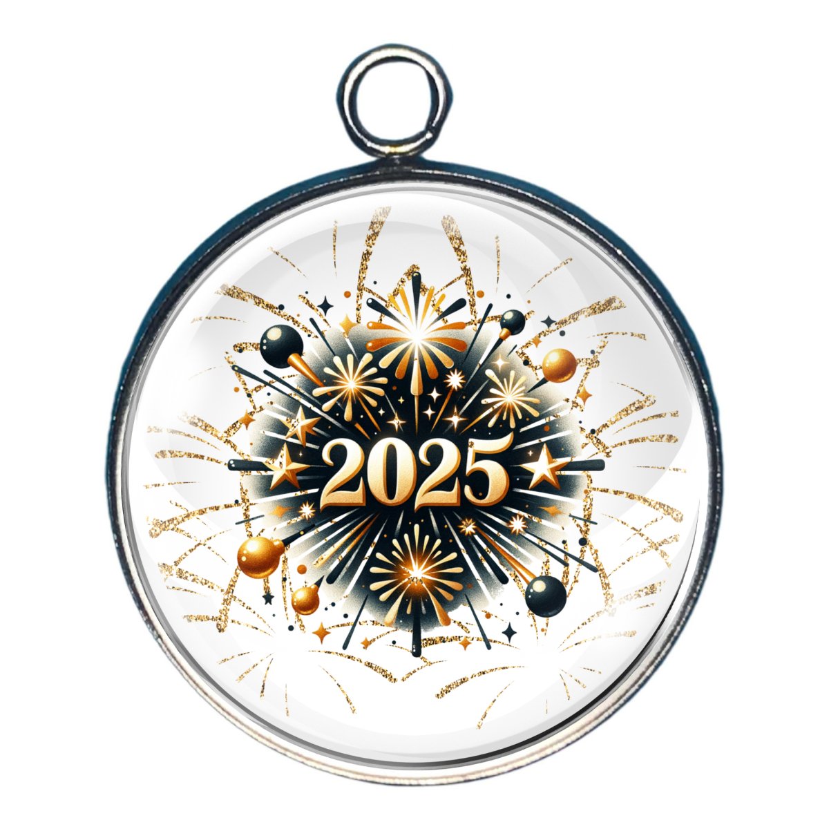 2025 New Years Charms – Celebrate Fresh Beginnings - Glass Cabochon Charms