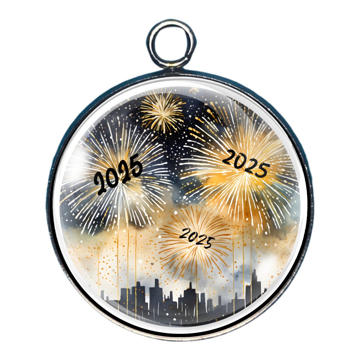 2025 New Years Charms – Celebrate Fresh Beginnings - Glass Cabochon Charms