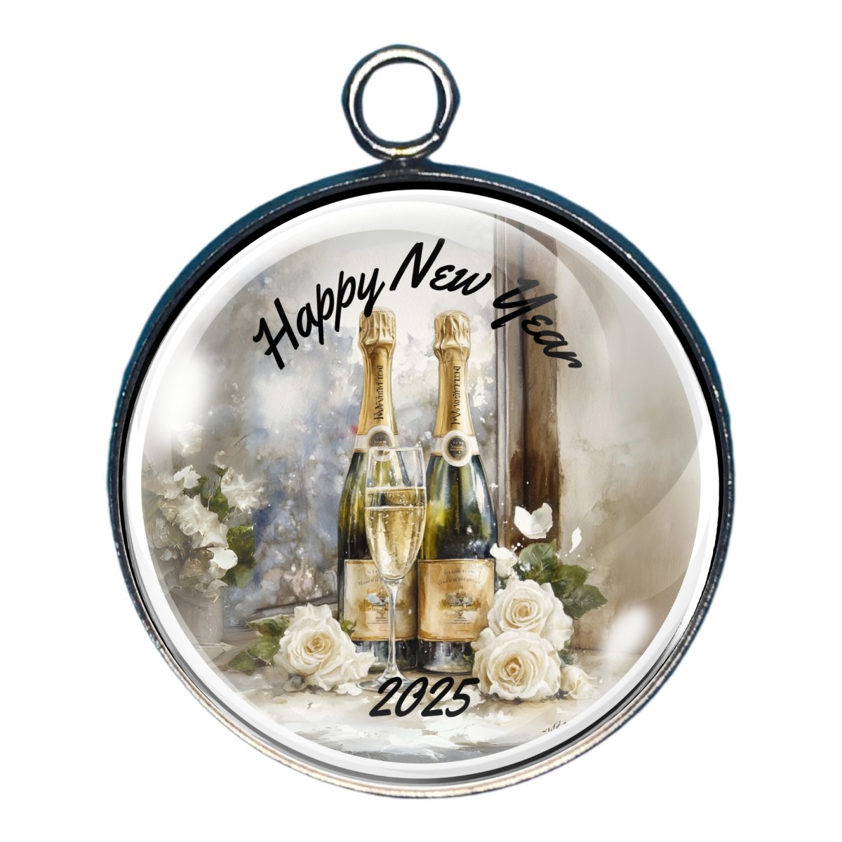 2025 New Years Charms – Celebrate Fresh Beginnings - Glass Cabochon Charms