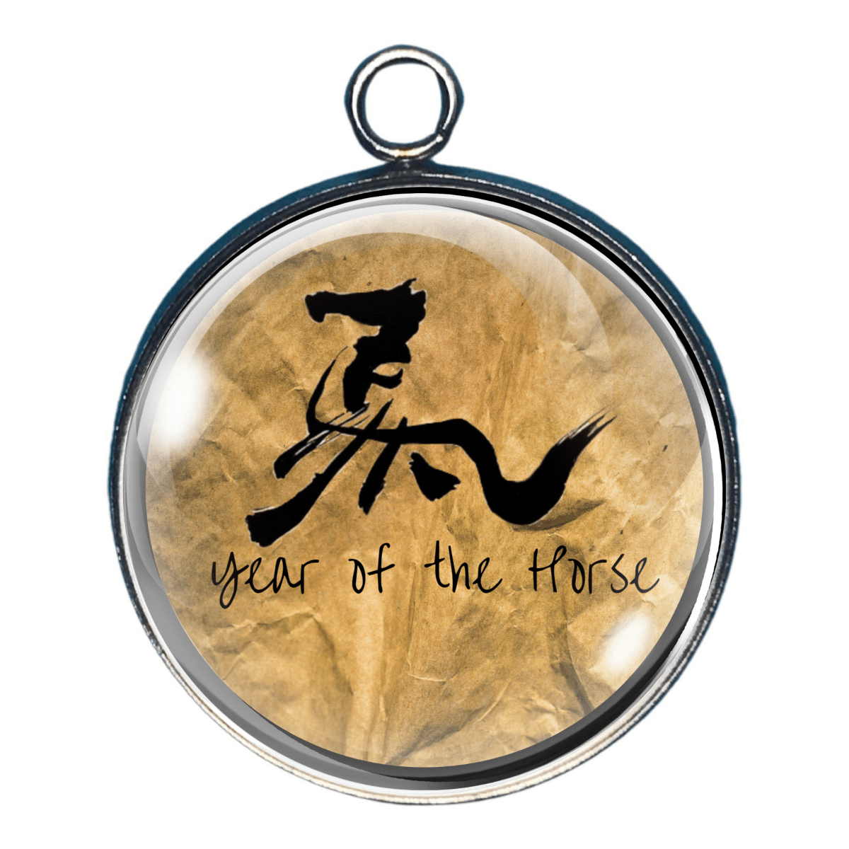Charm of Ink-style Chinese calligraphy symbol for Year of the Horse