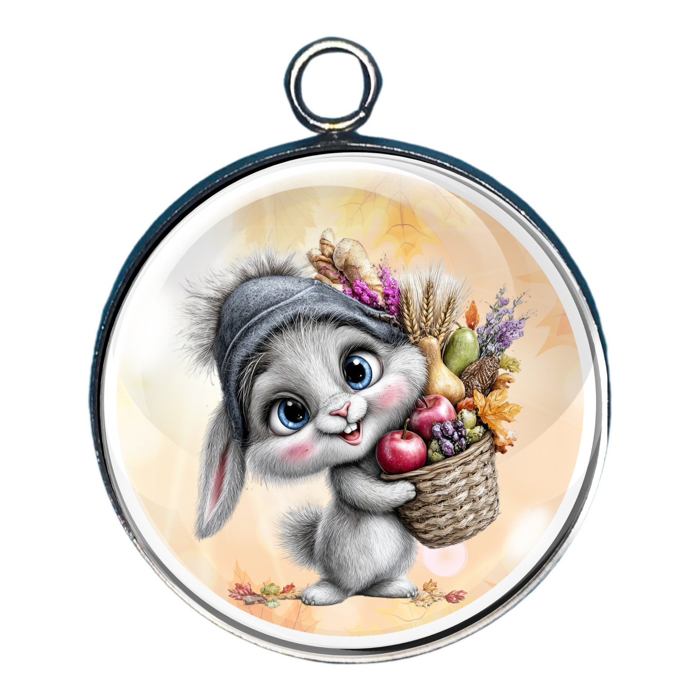 Fall Furry Friends, Autumn Woodland Animal Glass Cabochon Charms