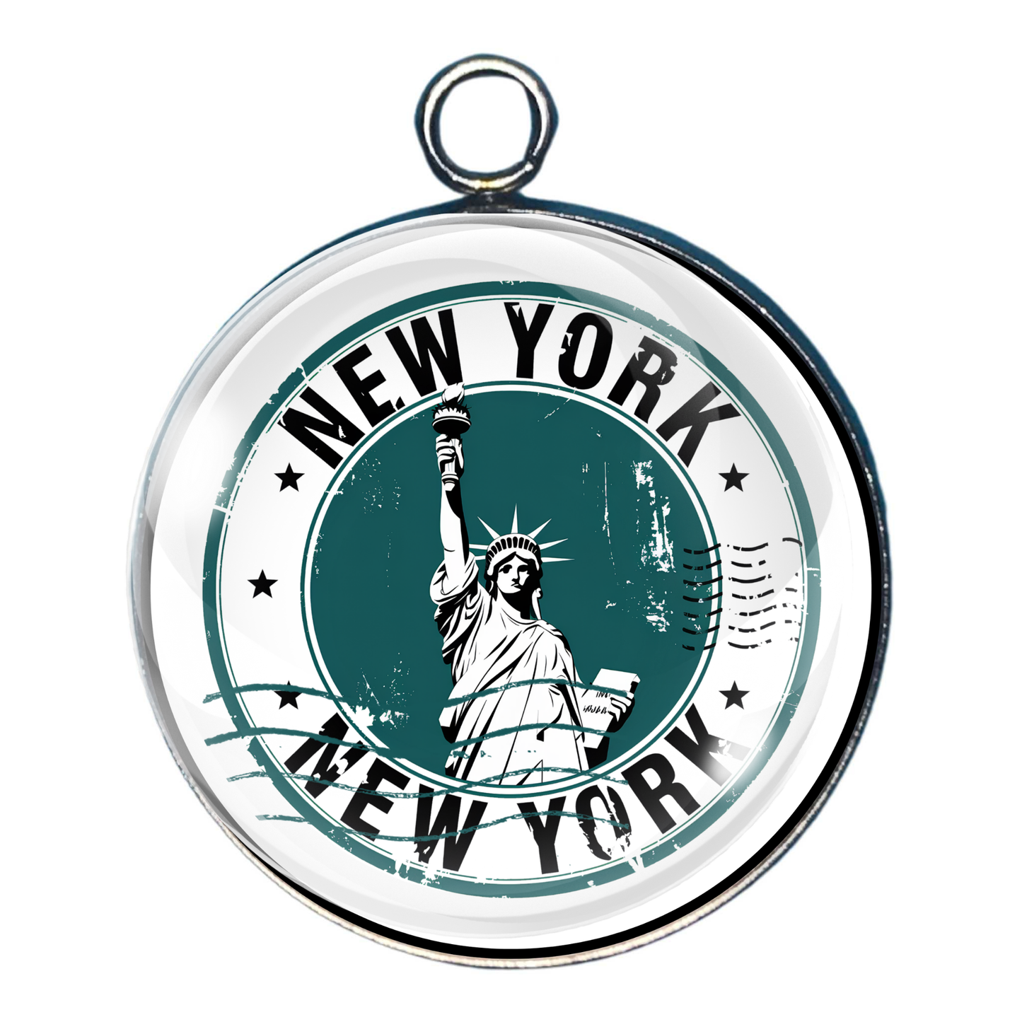 USA State Travel Charms, 50 Vintage State Stamp Collection Charms