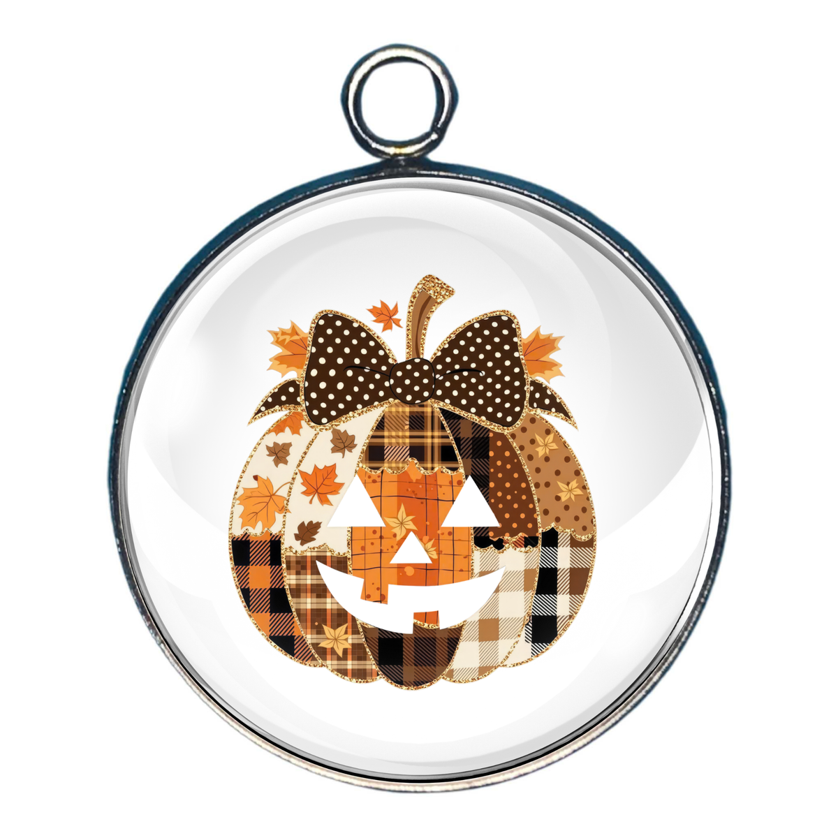 Fall, Halloween & Autumn Harvest Glass Cabochon Charms