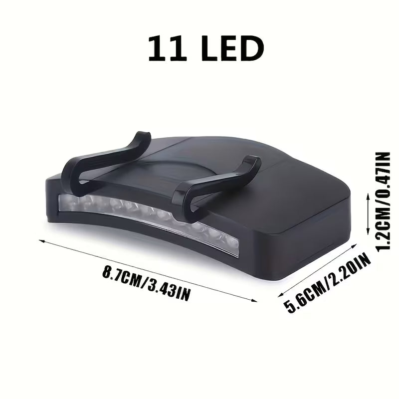LED Hat Clip Light – 11 LED 400 Lumen Hands-Free Cap Light | Camping, Fishing, Hunting & Work Light