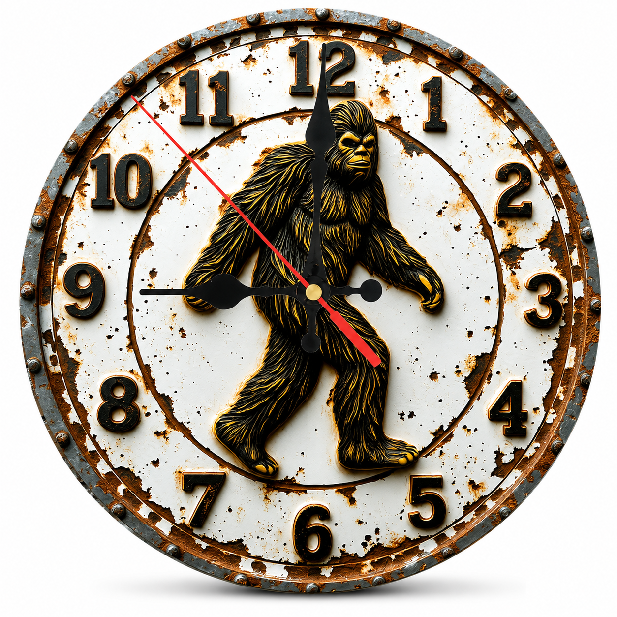 rustic bigfoot clock