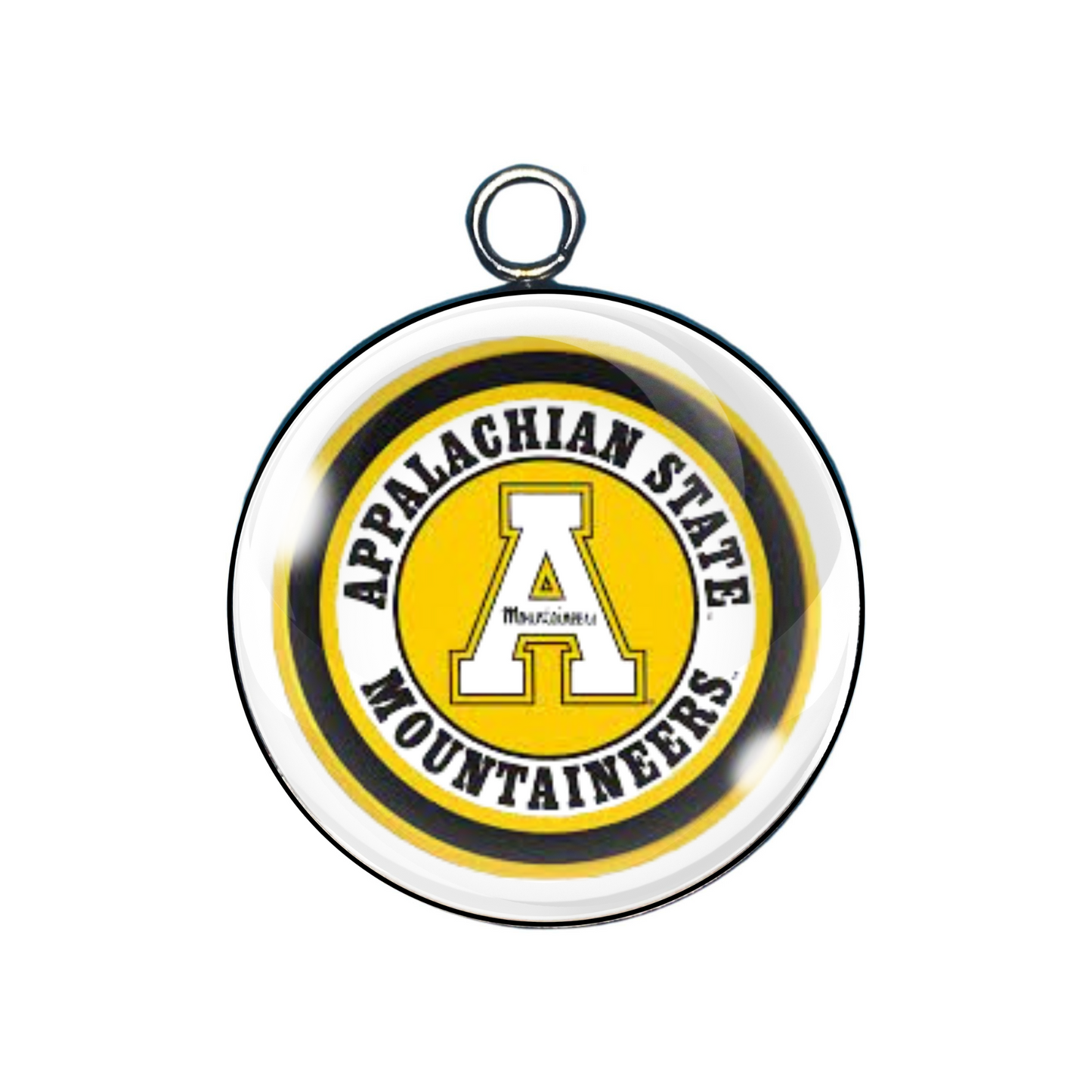 Appalachian state glass cabochon charm