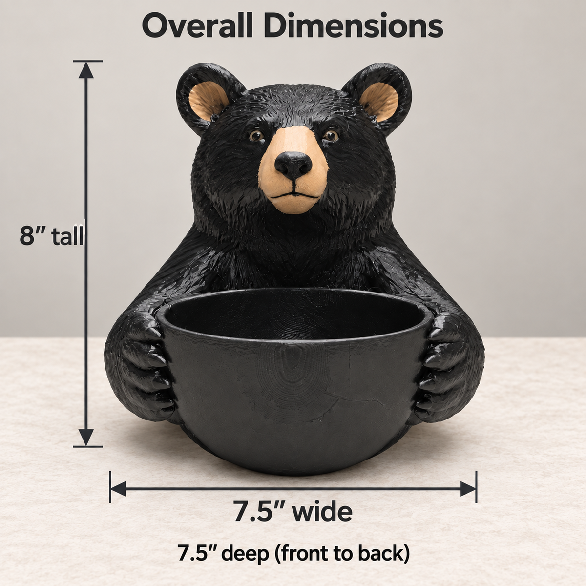 Black Bear Bird Feeder Wall Fence Mounted or Freestanding Garden Decor