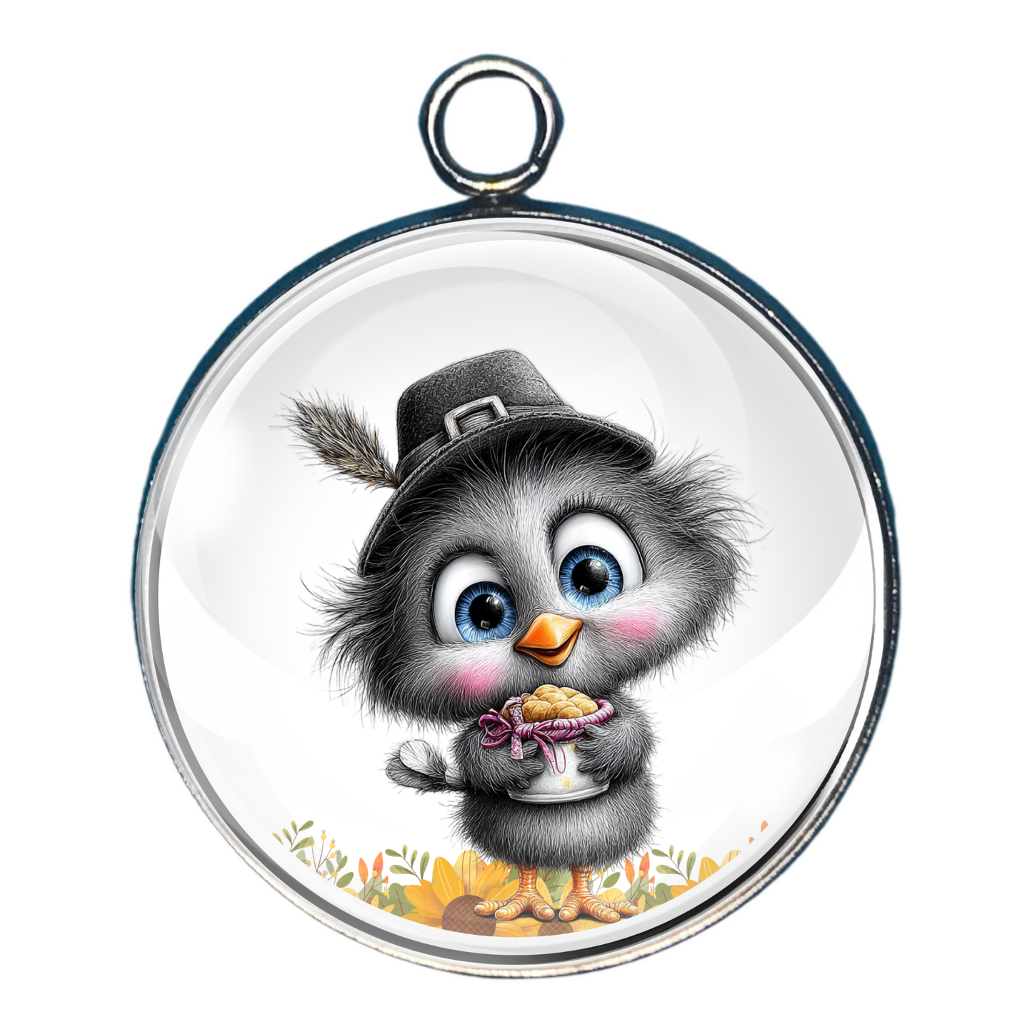 Fall Furry Friends, Autumn Woodland Animal Glass Cabochon Charms