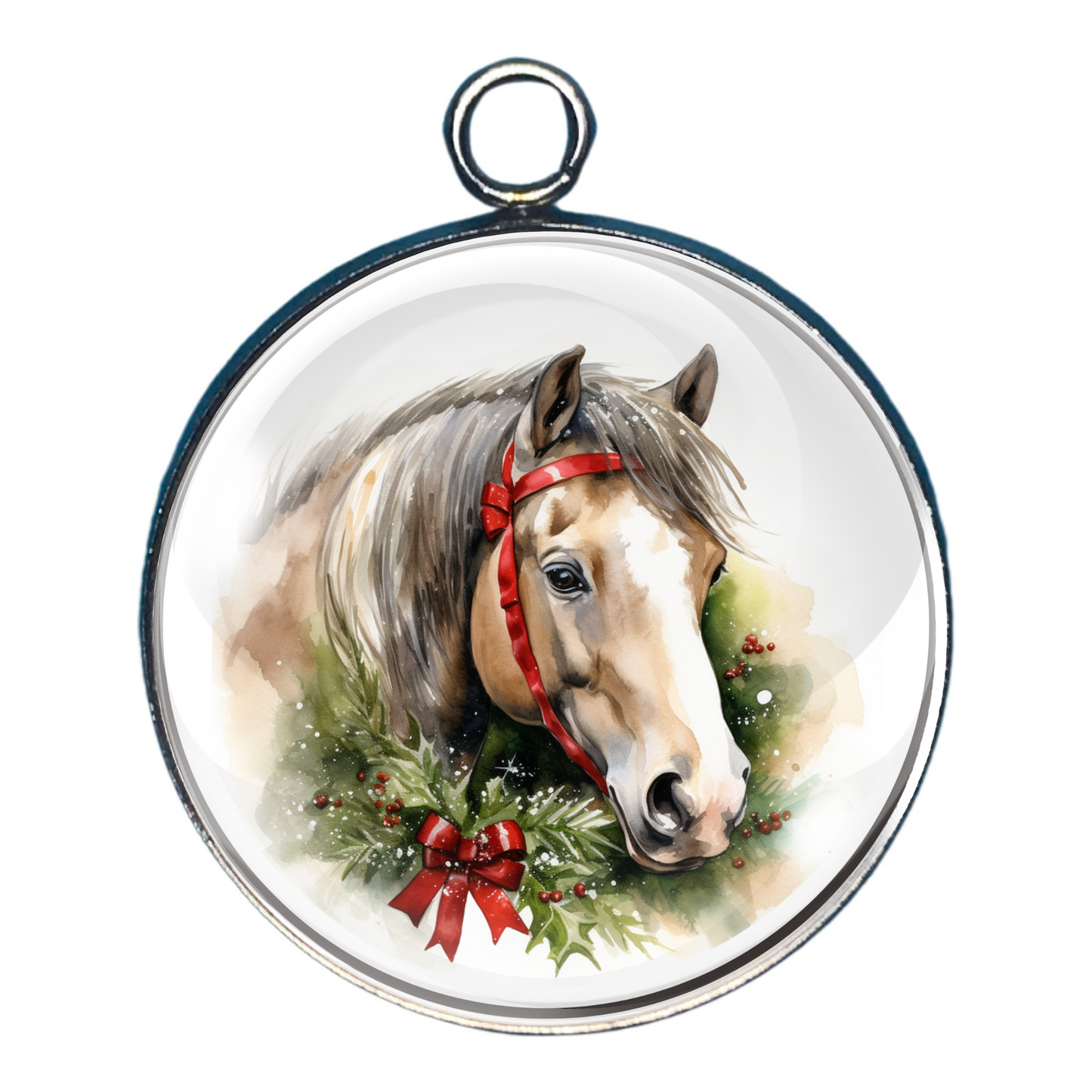 Cowboy Christmas Charms – Santa on Horseback, Festive Horses & Snowy Trees