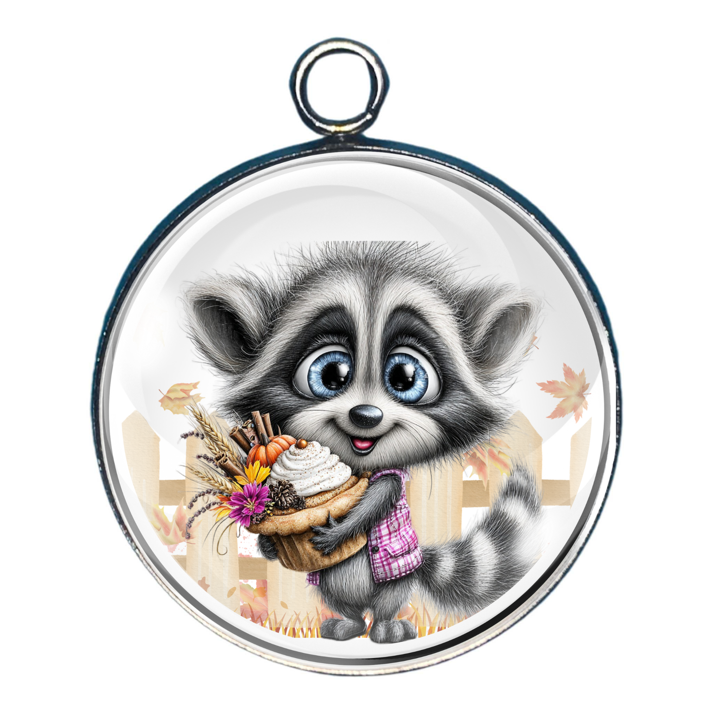 Fall Furry Friends, Autumn Woodland Animal Glass Cabochon Charms