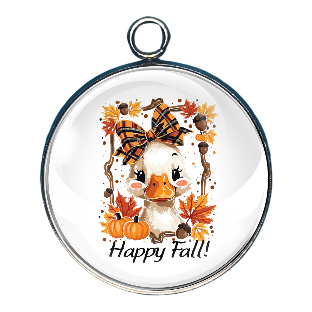 Fall, Halloween & Autumn Harvest Glass Cabochon Charms