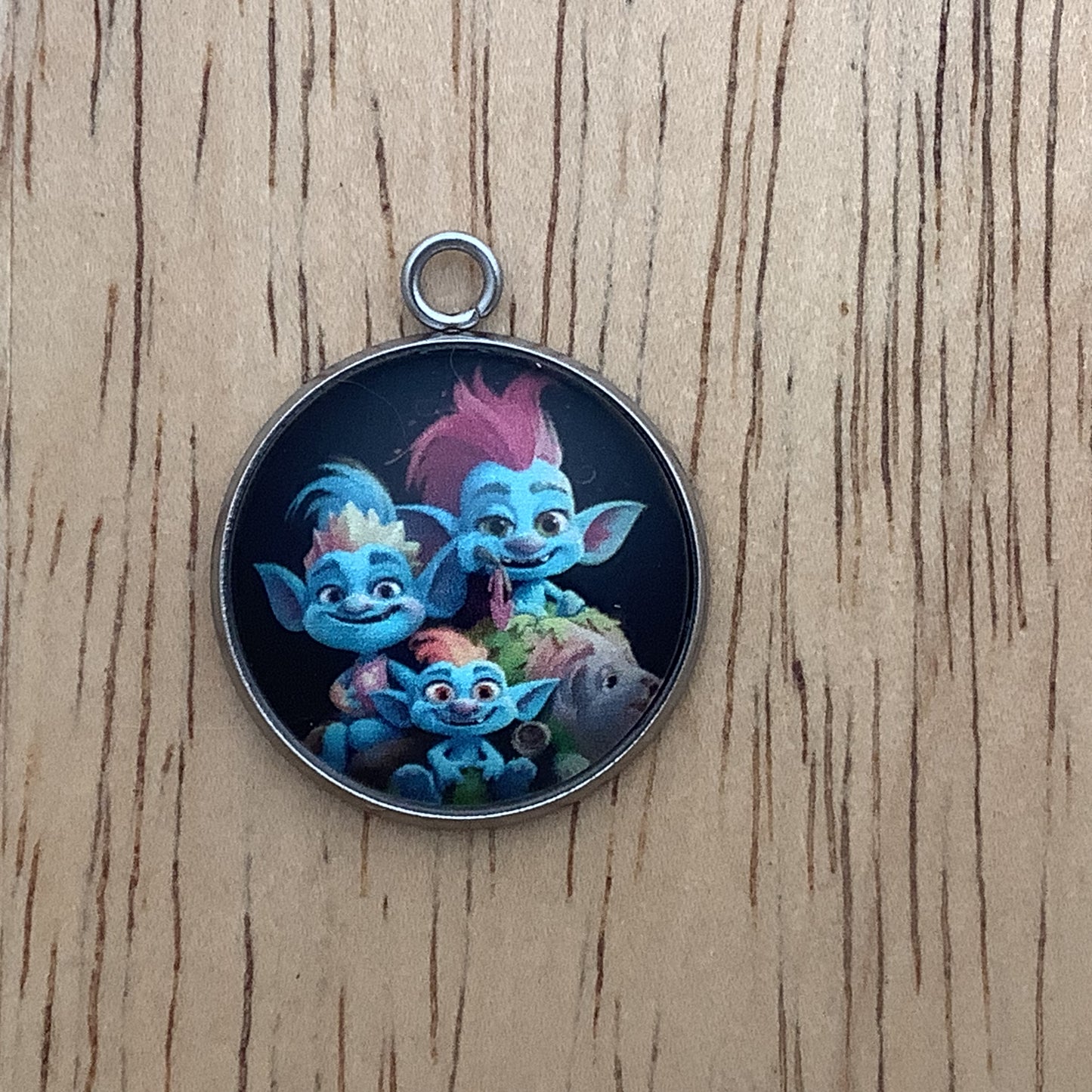 Troll Glass Cabochon Charms, Colorful Trolls,  Charms for Jewelry Making