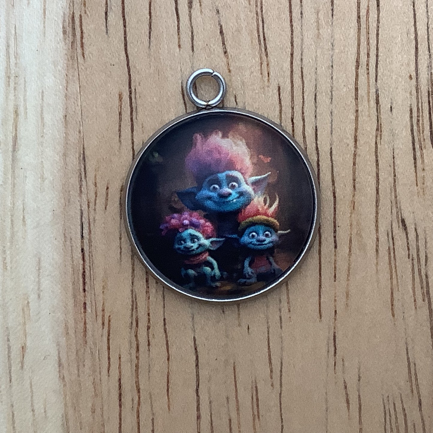 Troll Glass Cabochon Charms, Colorful Trolls,  Charms for Jewelry Making