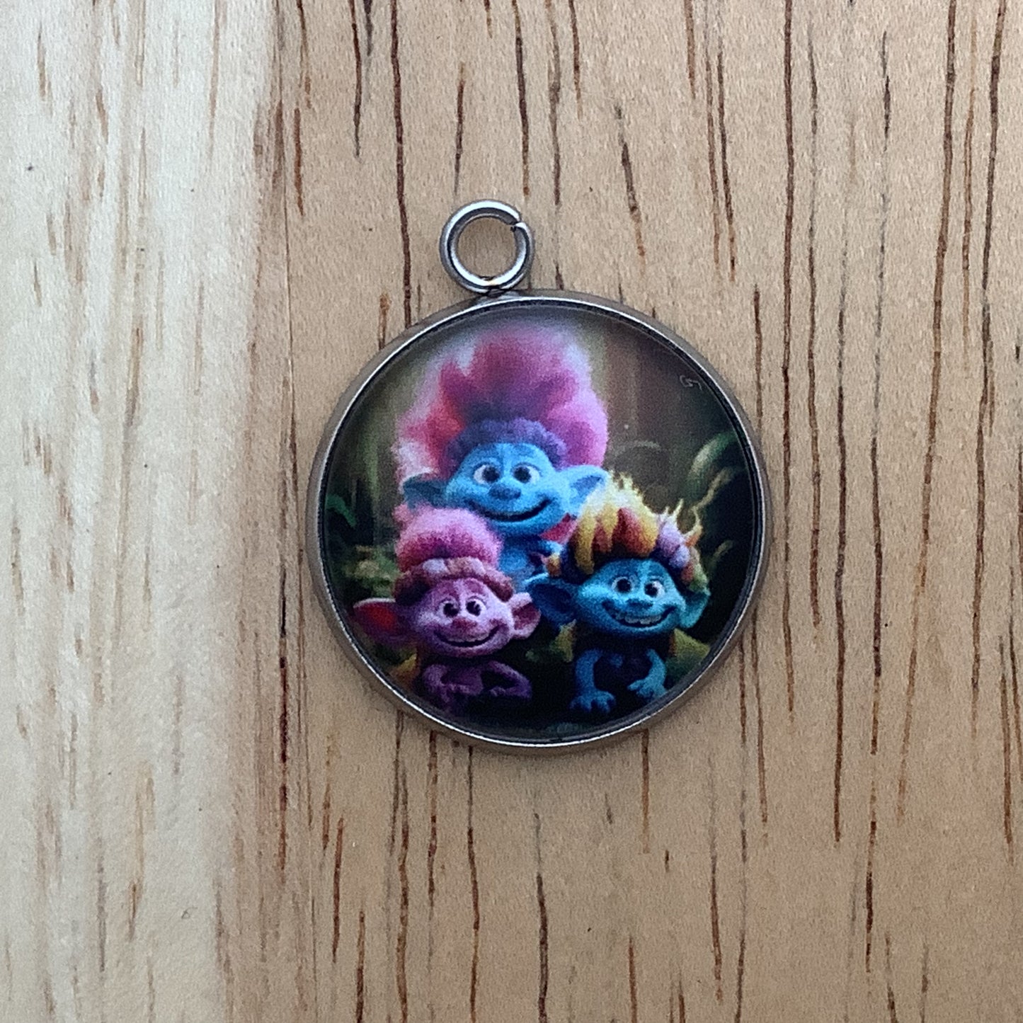 Troll Glass Cabochon Charms, Colorful Trolls,  Charms for Jewelry Making