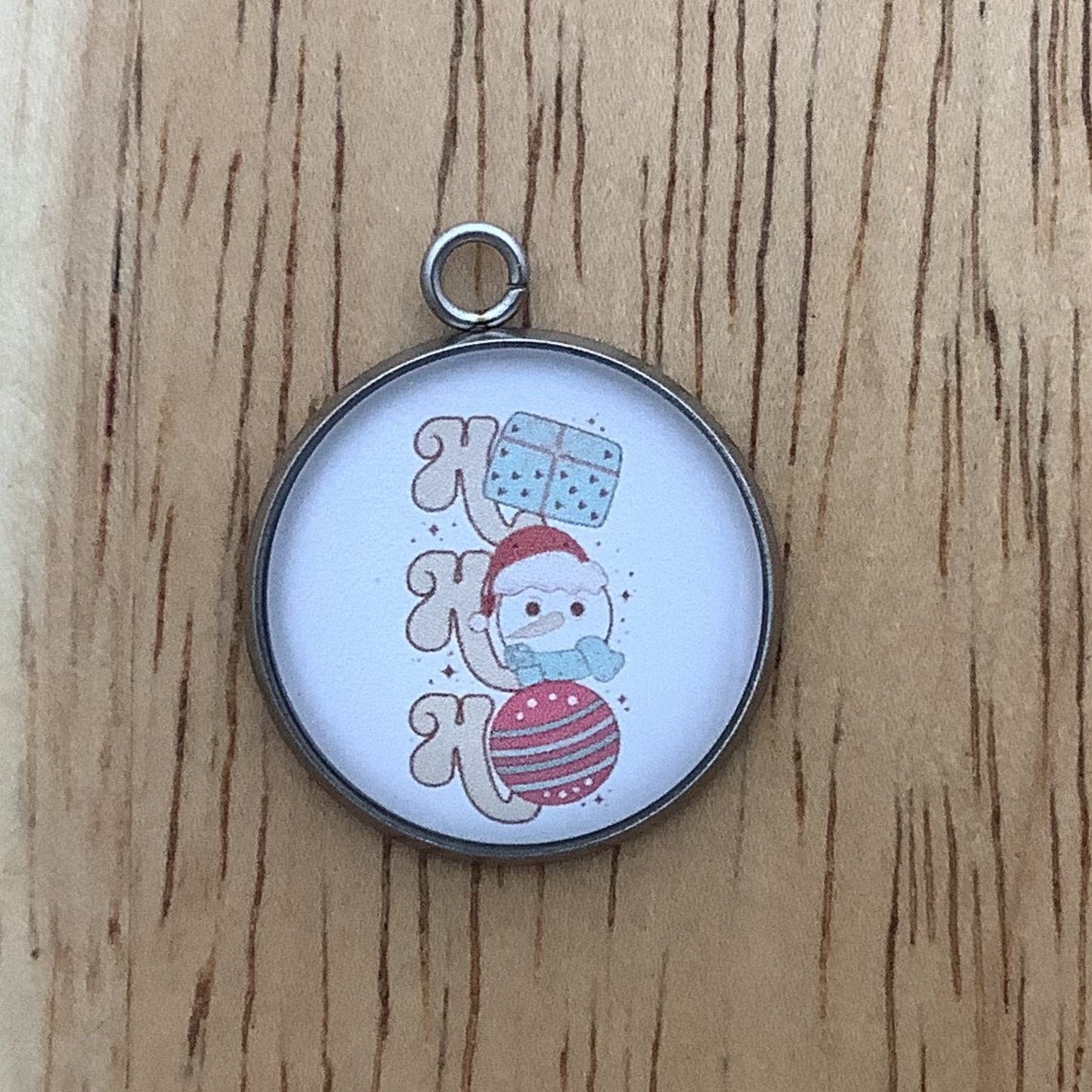 Retro Christmas Style Glass Cabochon Charms