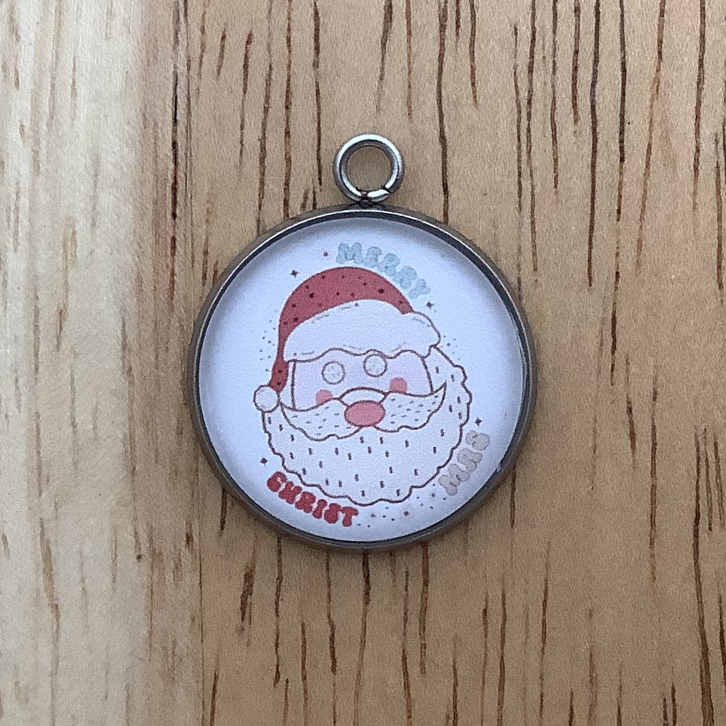 Retro Christmas Style Glass Cabochon Charms