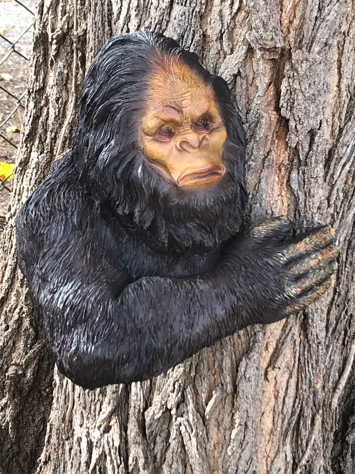 Bigfoot Tree Hugger – Hand Painted Premium Resin Yard Sculpture