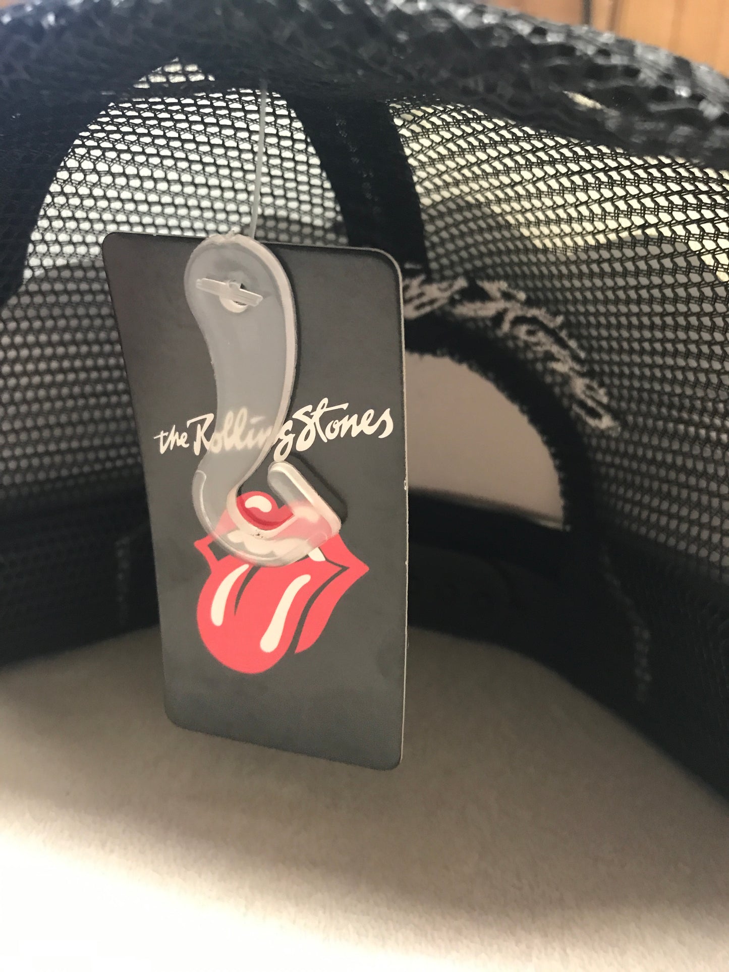 Rolling Stones Tongue Logo Mesh Trucker Hat | Adjustable