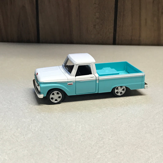 RMZ City 1965 Ford F-100 1:36 Scale Diecast Pickup Truck – Baby Blue & White Model w/ Opening Doors (Copy) (Copy)