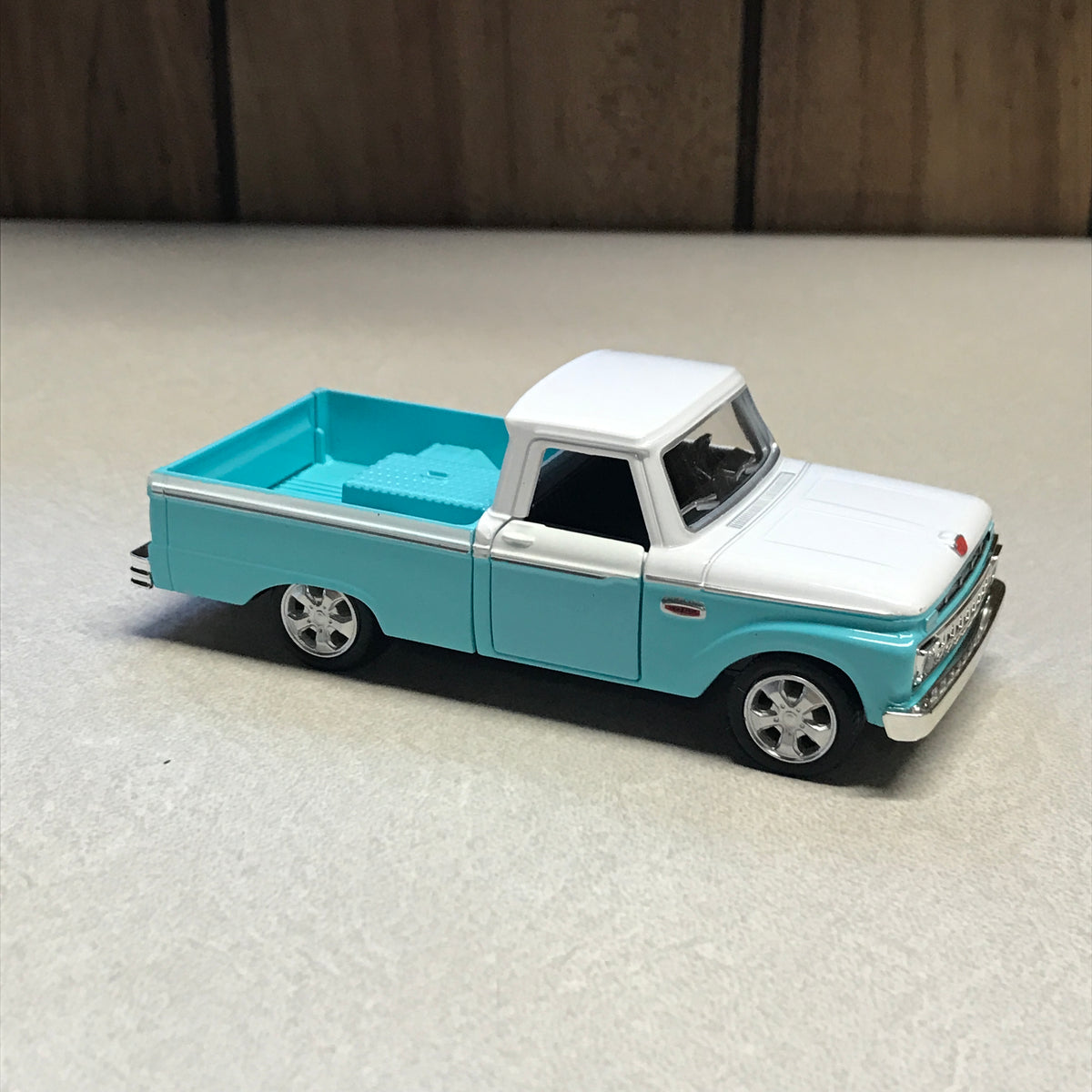 RMZ City 1965 Ford F-100 1:36 Scale Diecast Pickup Truck – Baby Blue & White Model w/ Opening Doors (Copy) (Copy)