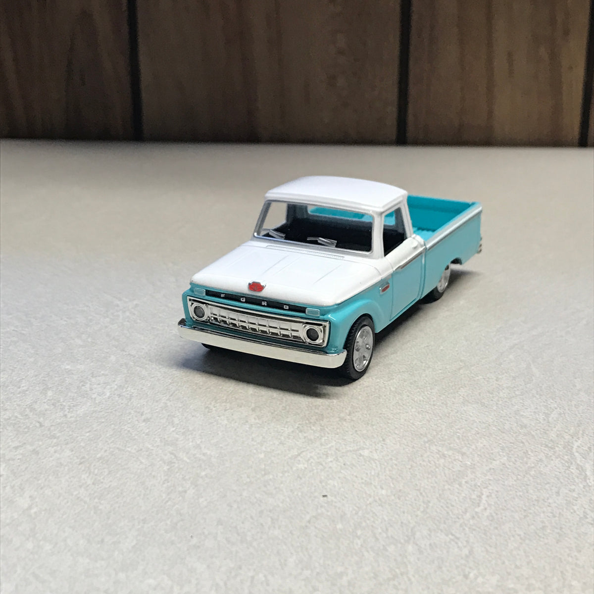 RMZ City 1965 Ford F-100 1:36 Scale Diecast Pickup Truck – Baby Blue & White Model w/ Opening Doors (Copy) (Copy)