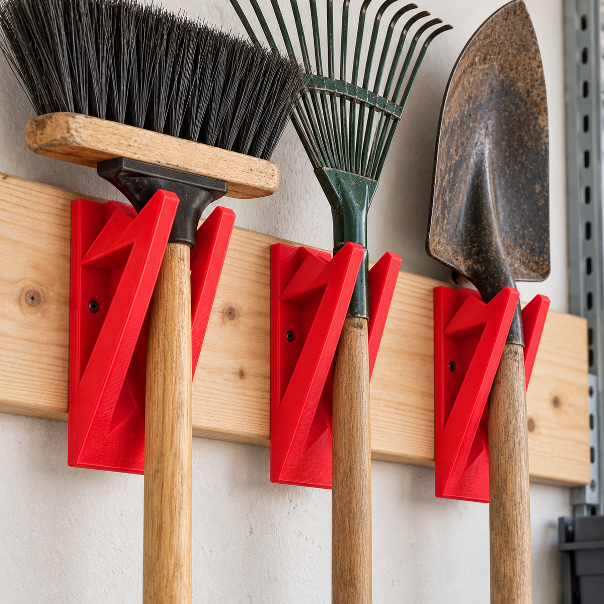 Wall Mount Tool Holder Bracket for Trimmers Brooms Shovels Rakes