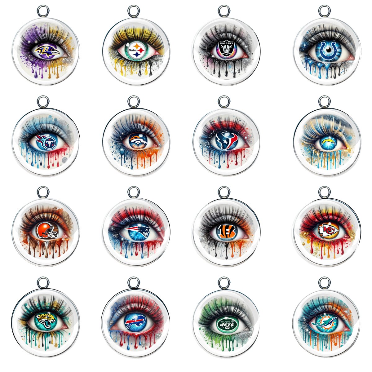 AFC Football Eye Charms