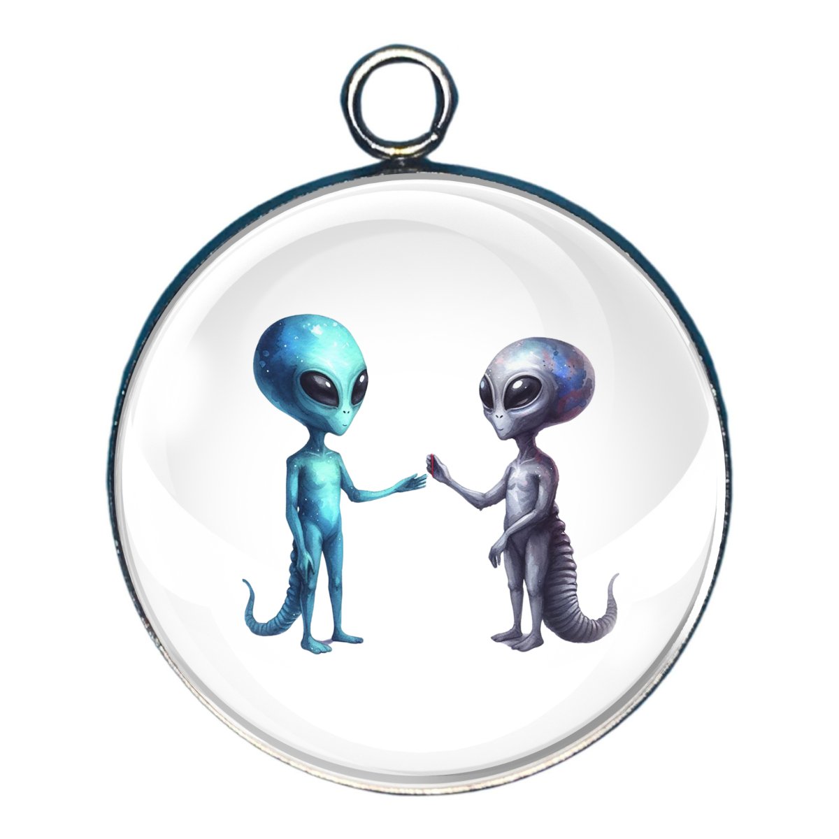 a charm  featuring 2 aliens