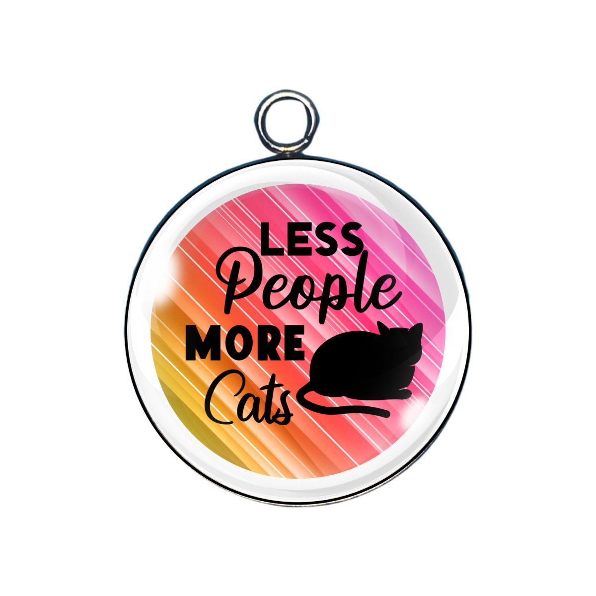 anti-social glass cabochon charm