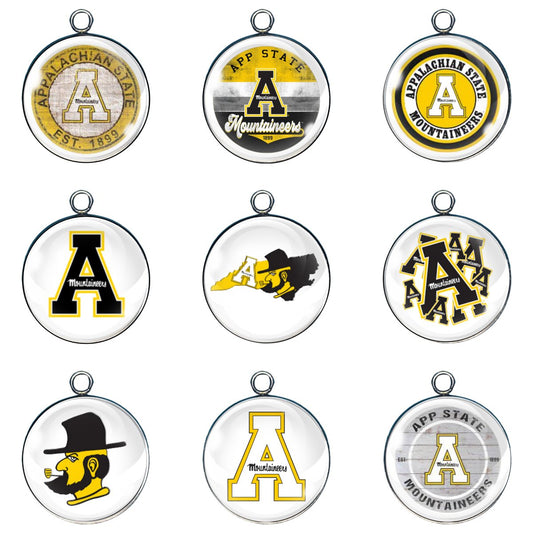 9 Appalachian state glass cabochon charms