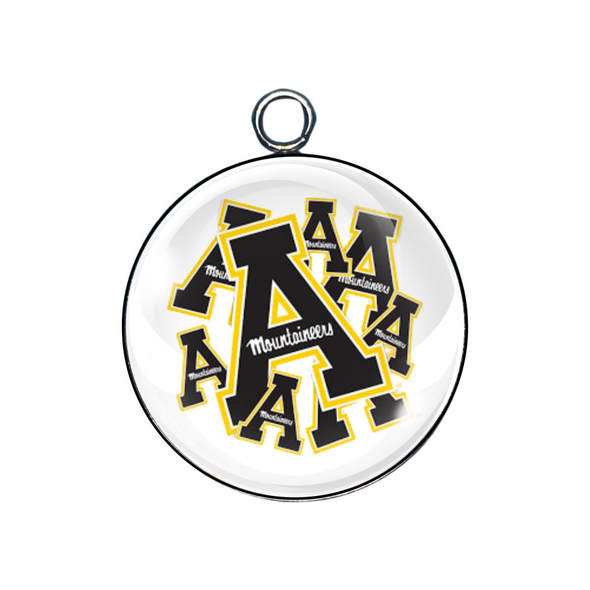 Appalachian state glass cabochon charm