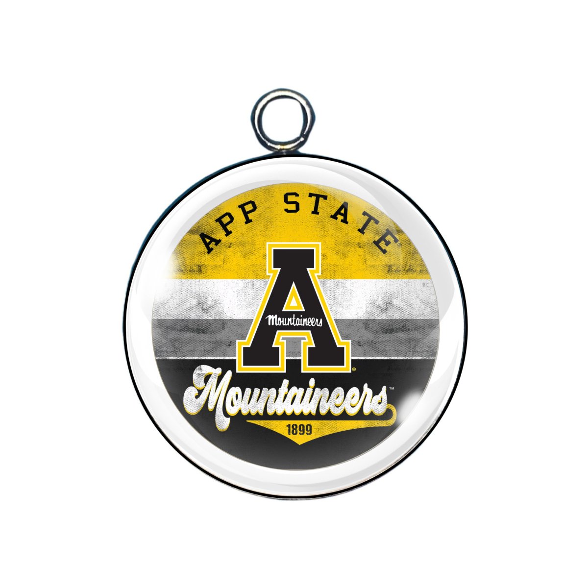 Appalachian state glass cabochon charm