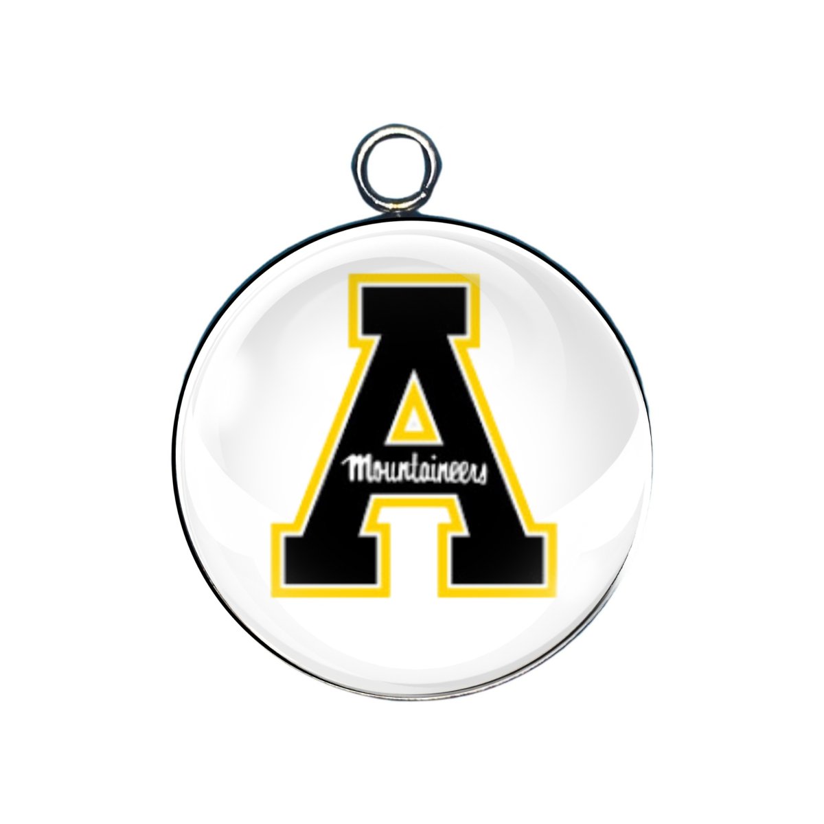 Appalachian state glass cabochon charm