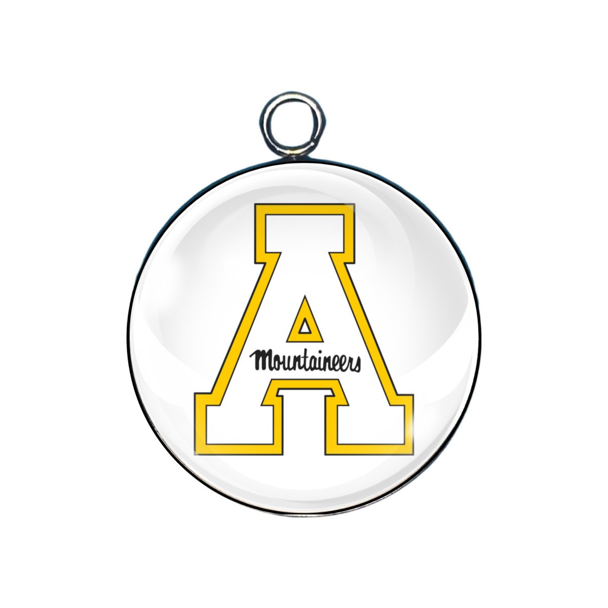 Appalachian state glass cabochon charm