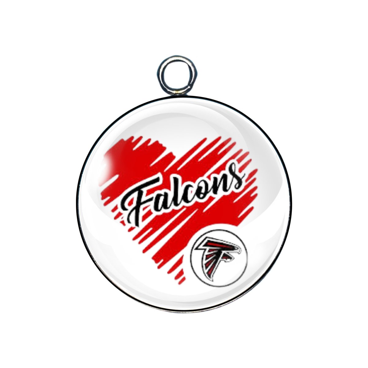 atlanta falcons glass cabochon charm