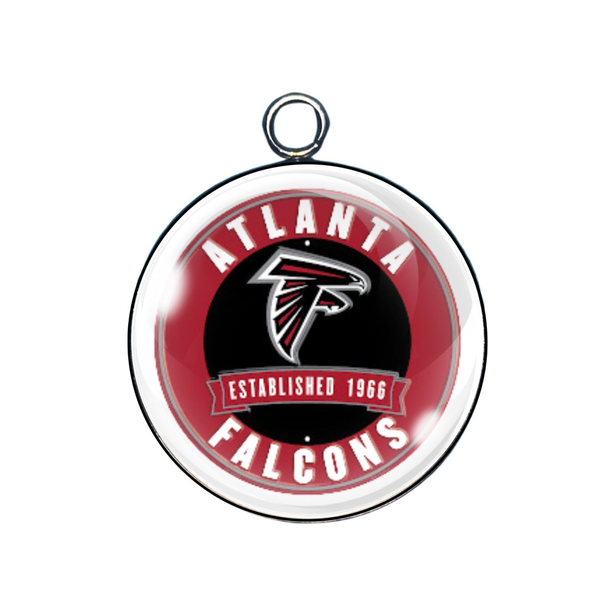 atlanta falcons glass cabochon charm